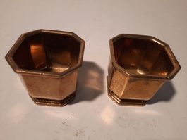 Messingtöpfchen, 2 Stk. antik H6cm