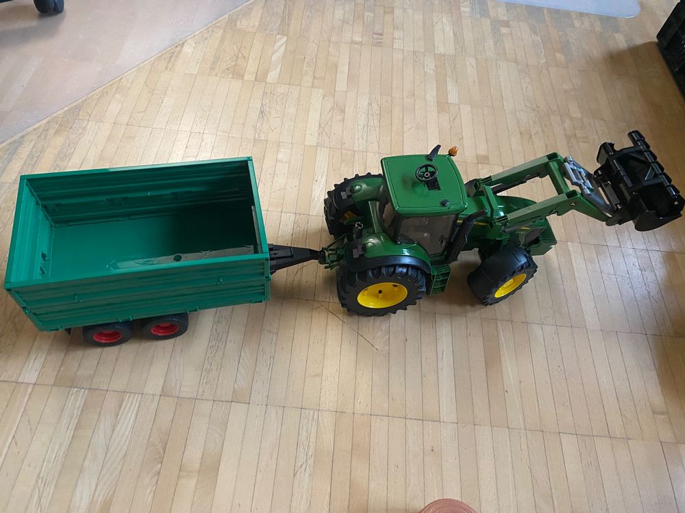 Bruder Traktor John Deere mit Anhänger | Kaufen auf Ricardo