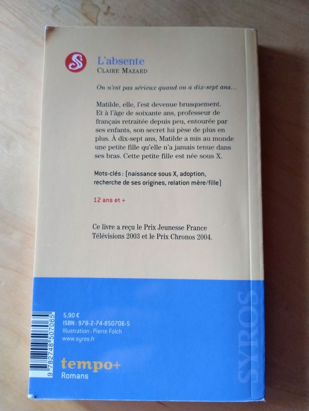 Bücher: Claire Mazard: L'Absente, Jugendbuch – Gebraucht aus Rickenbach BL von gab_lkc9 1