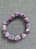 Amethyst ähnlicher Stein, Armband, Lila Steine