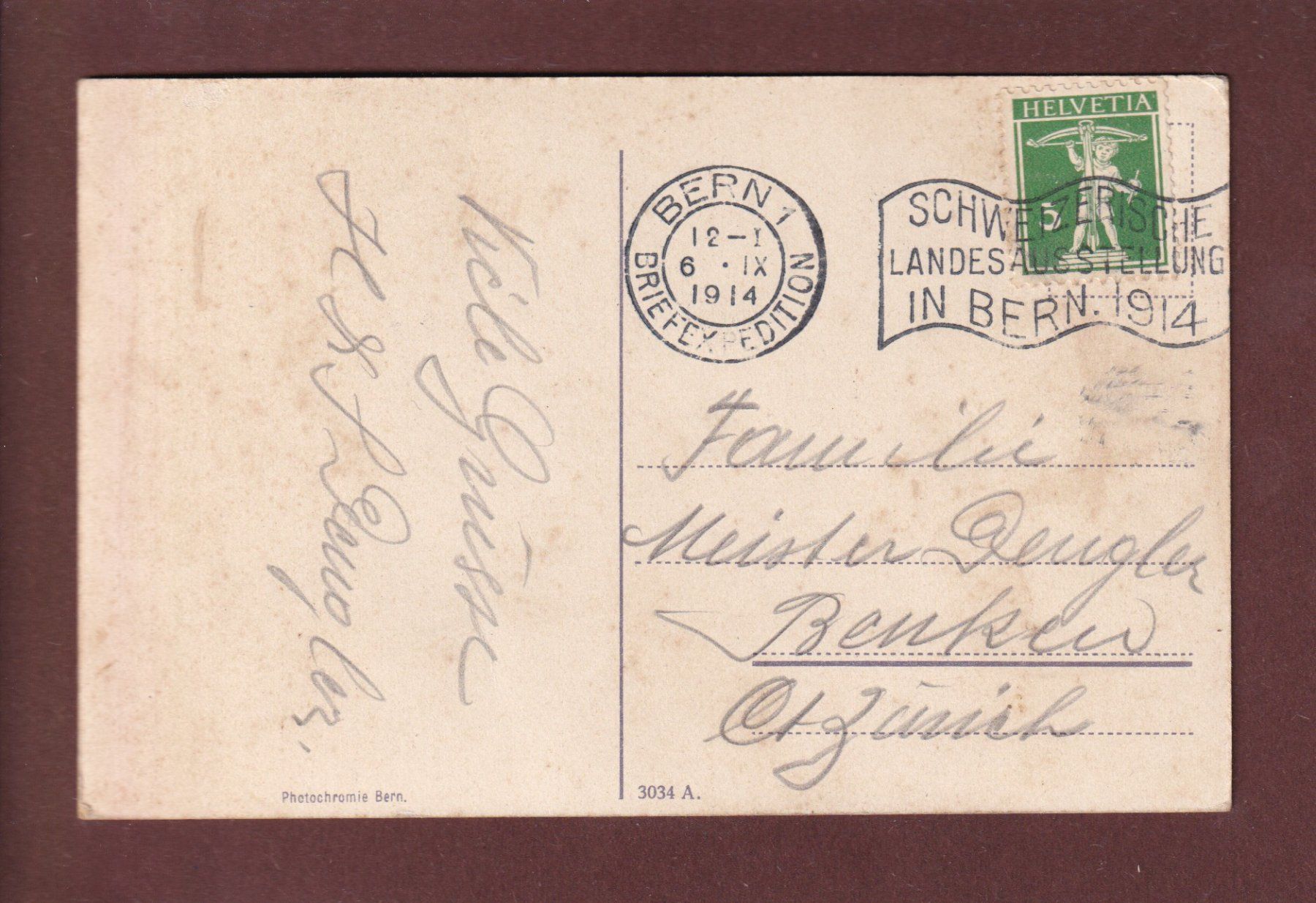Cartoline postali: BERN - Bundeshaus - 1914 – Usato da Pully venduto da nicecards 1