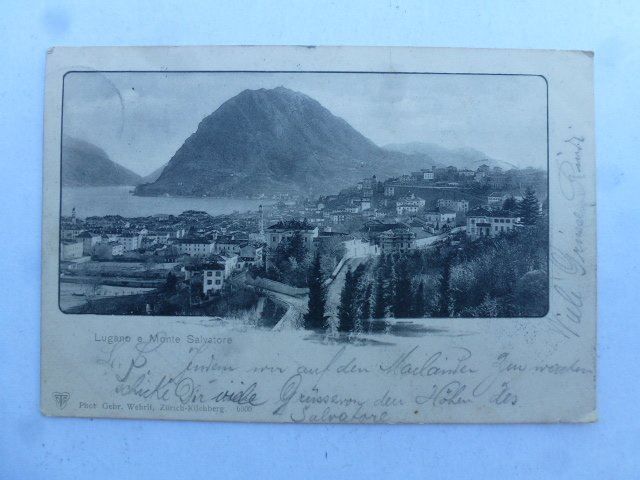 Cartoline postali: AK Lugano e Monte Salvatore 1900 – Usato da Walkringen venduto da Casablanca777