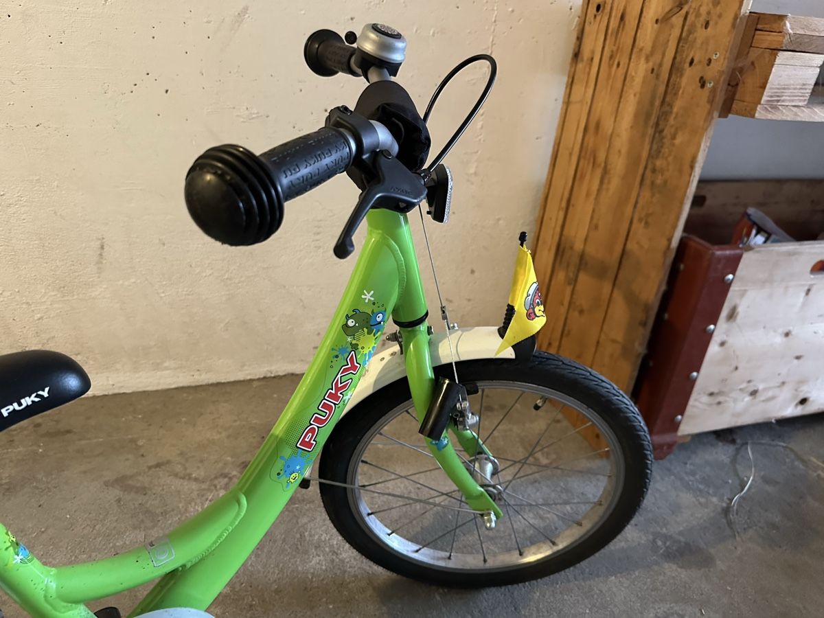 Puky Kinderfahrrad 16 Zoll, grn weiss, guter Zustand (Gebraucht) in  Sarmenstorf fr CHF 1  nur Abholung auf Ricardo kaufen