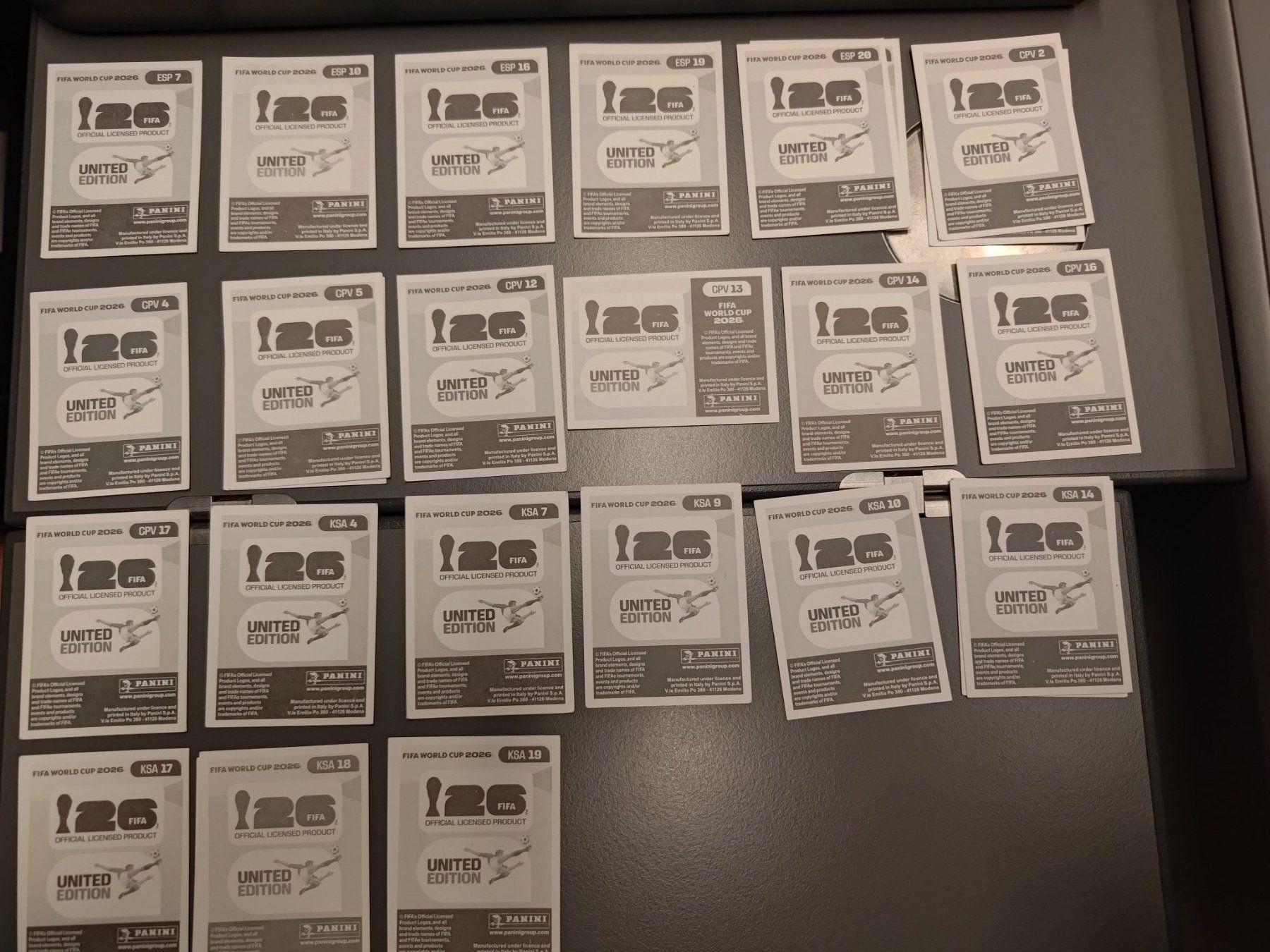 Panini Sammelbilder & Trading cards: Panini 2026 - SET ESP, CPV, KSA – Neu (gemäss Beschreibung) aus Bern von Nicolaro
