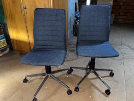 Bürostühle 2er Set blau gut erhalten