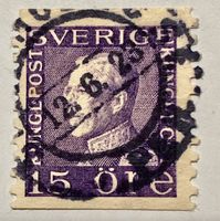 Briefmarken aus Schweden König Gustav V. gestempelt