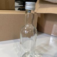 Einmachen/Geschenke: Glasflasche mit Silberdeckel - 25 cl
