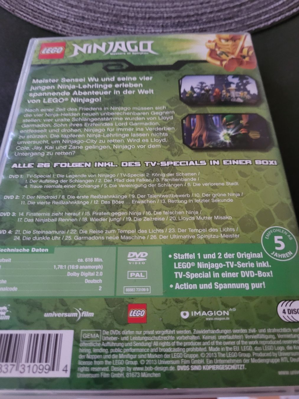 Tutti i DVDs: Lego Ninjago Dvd 1 bis 26 komplettbox – Usato da Basel venduto da dhe_qbg8 3