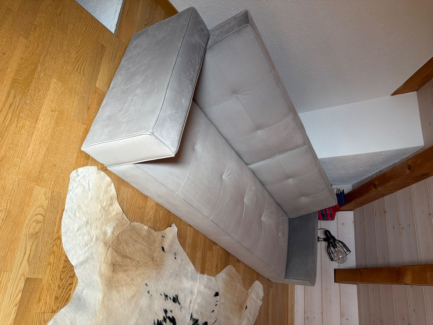 Beliani Sofas: Sofa bed grey fabric good condition 190cm. – D'occasion à Murten par api_mwx2 1