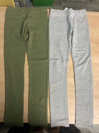 2 neue warme Leggins Hosen, Gr. 140, verstellbarer Bund