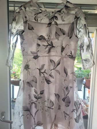 Blumenkleid Gr. XL Transparent Festlich Sommerkleid Elegant