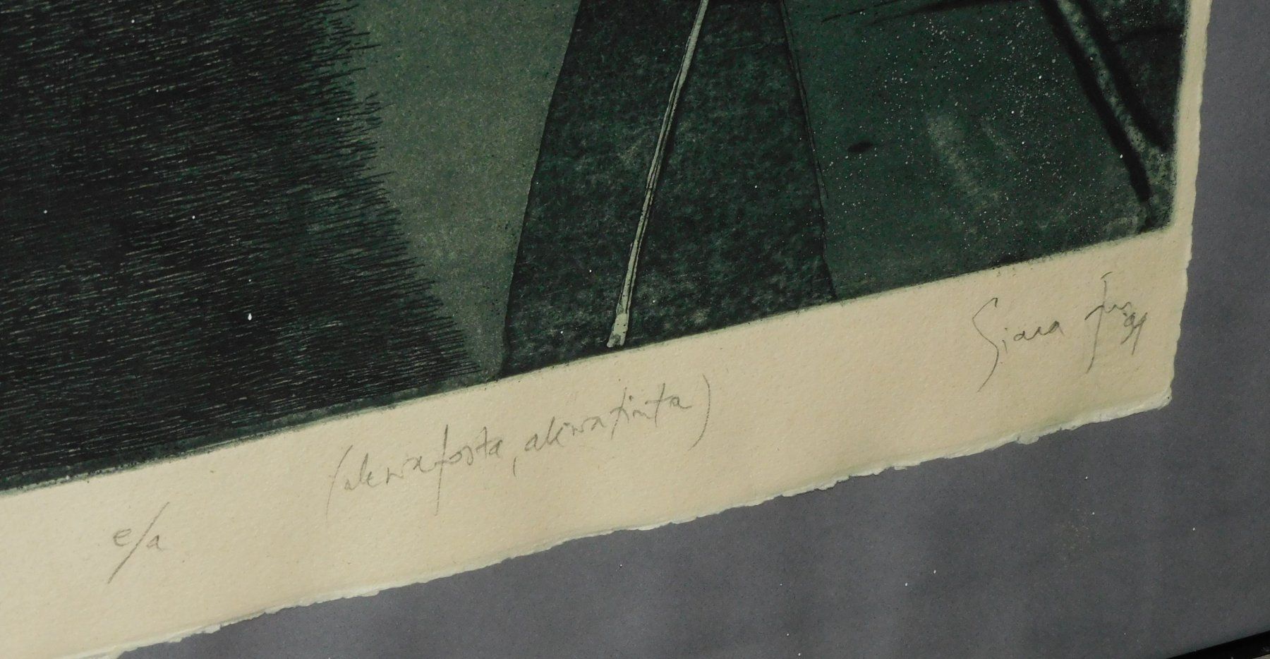 Grafica & Litografie: Lithografie abstrakte handsignierte handbemalte Lithografie – Usato da Sursee venduto da 76 2