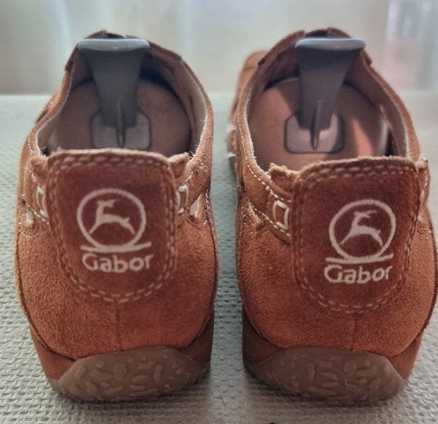 Gabor Scarpe da donna: GABOR Loafer / Halbschuh Wildleder orange, Gr 6 – Usato da Basel venduto da Mamaree 1