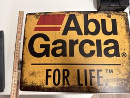 Abu Garcia Blechschild "For Life" - Vintage Rarität!