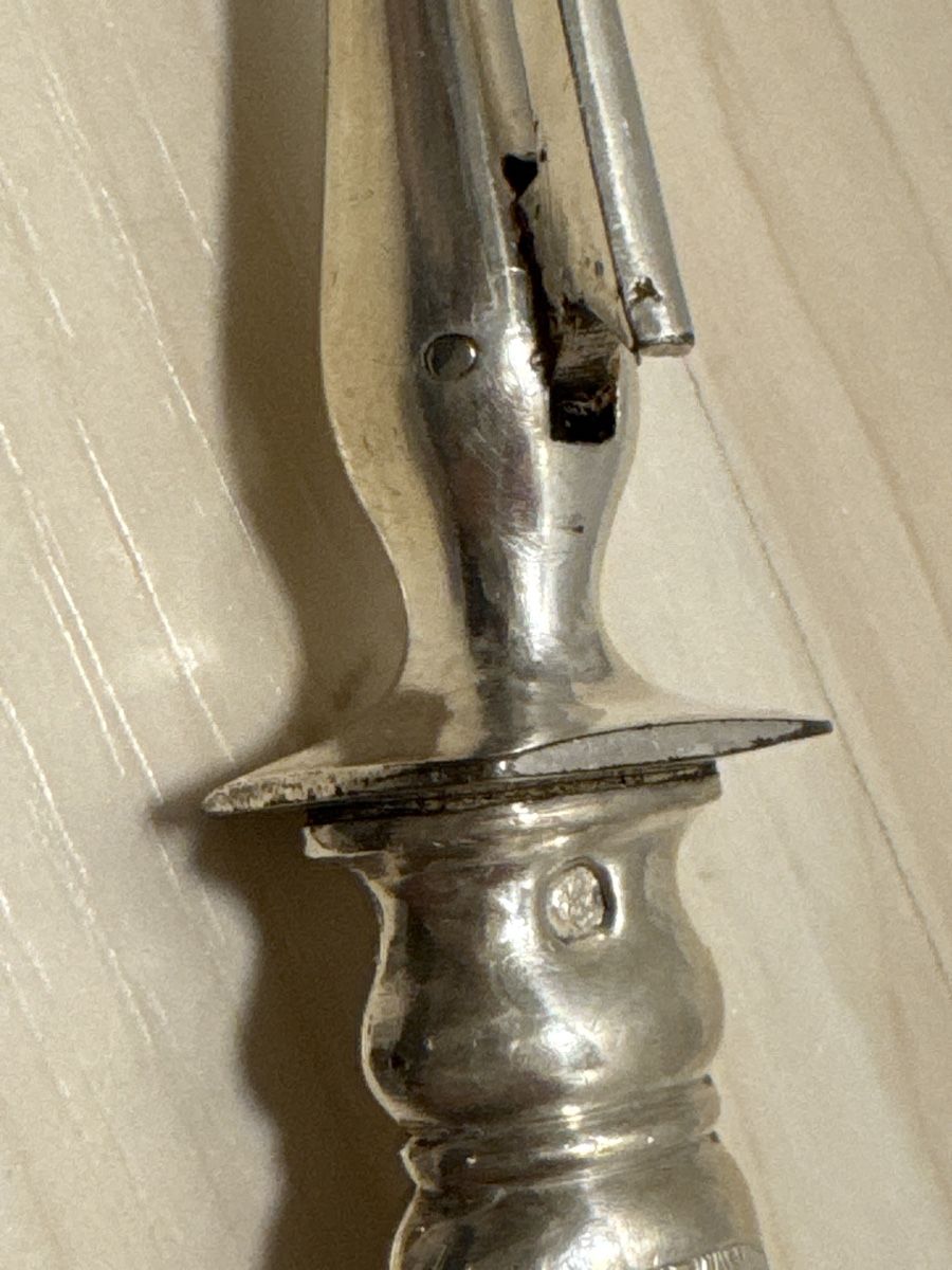 Forchette: Schöne Vintage Silber Fleischgabel / Tranchiergabel – Usato da Grenchen venduto da Lucy68 7