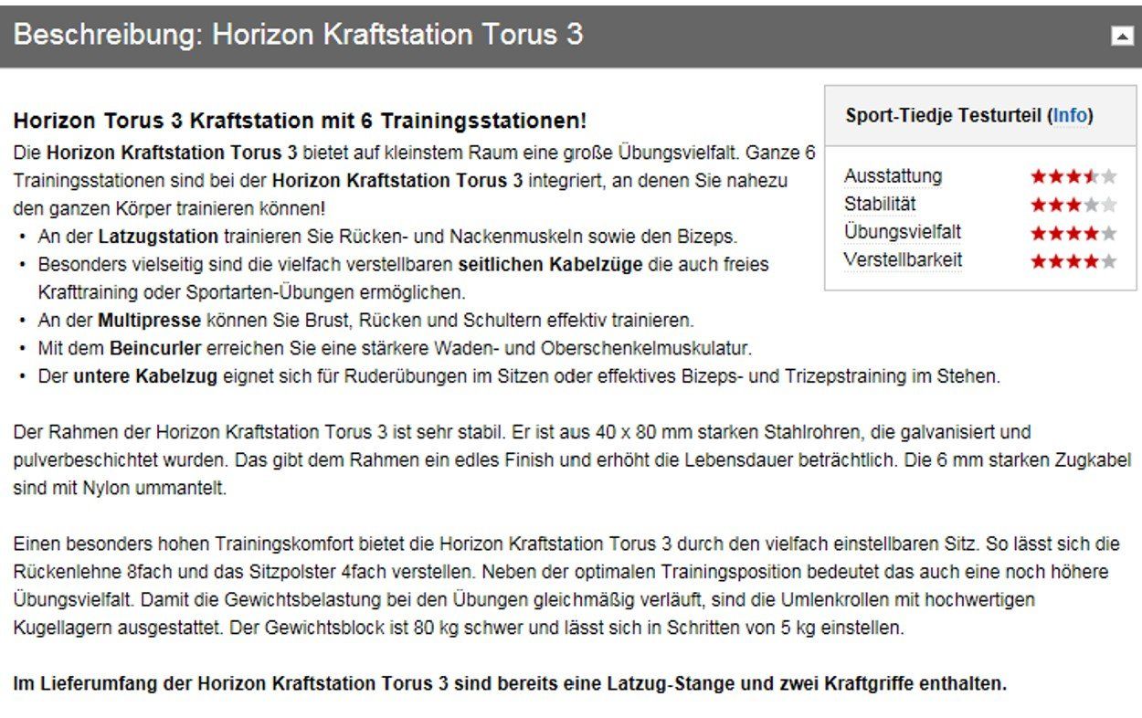Hometrainer: Kraftstation Horizon Torus 3 – Usato da Rüdlingen venduto da Don_pedro 5