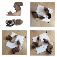 CELINE Phoebe Philo Espadrille Wedges Leder Braun Gr. 38
