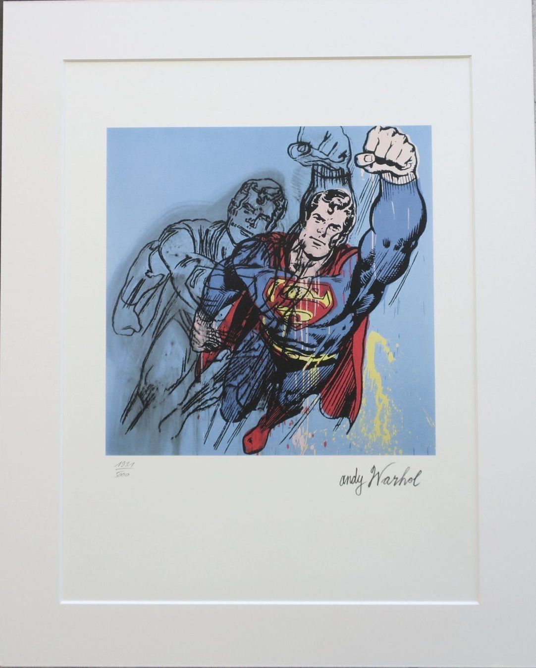 Grafica & Litografie: Andy WARHOL Superman  signierte nummerierte Lithographie – Usato da Staad SG venduto da 4bu4