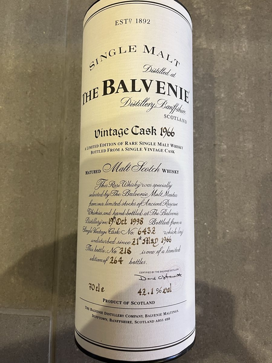 Balvenie Bevande alcoliche: The Balvenie Single Malt Whisky – Nuovo e nell'imballaggio originale da Neerach venduto da fuz_8d7l 1