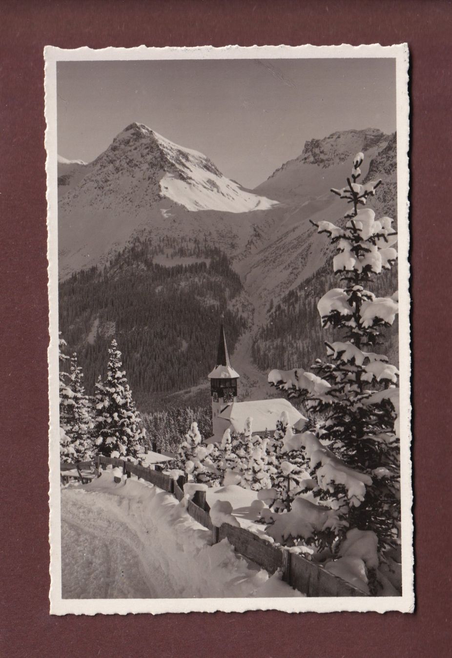 Cartoline postali: AROSA - Kirche - 1933 – Usato da Pully venduto da nicecards-shop