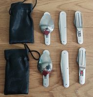 Klappbesteck mit Messer, Gabel und Löffel, ideal für Camping