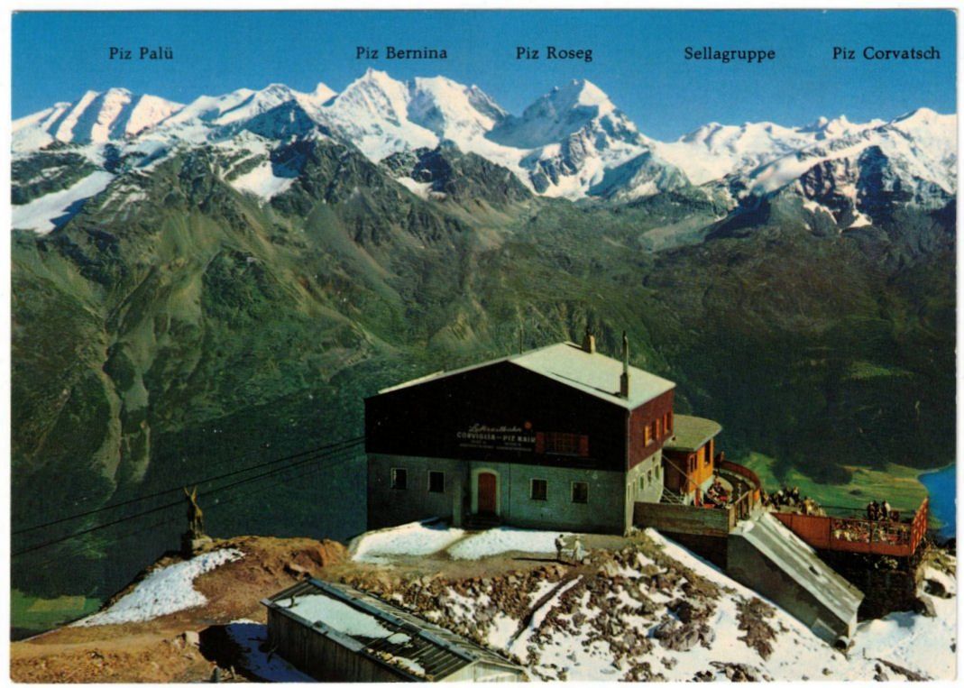 Cartoline postali: St. Moritz - Luftseilbahn Corviglia--Piz Nair – Usato da Binningen venduto da Mountainrider