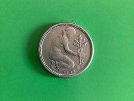 50 Pfennig Münze von 1949 Schriftzug Bank Deutscher Länder