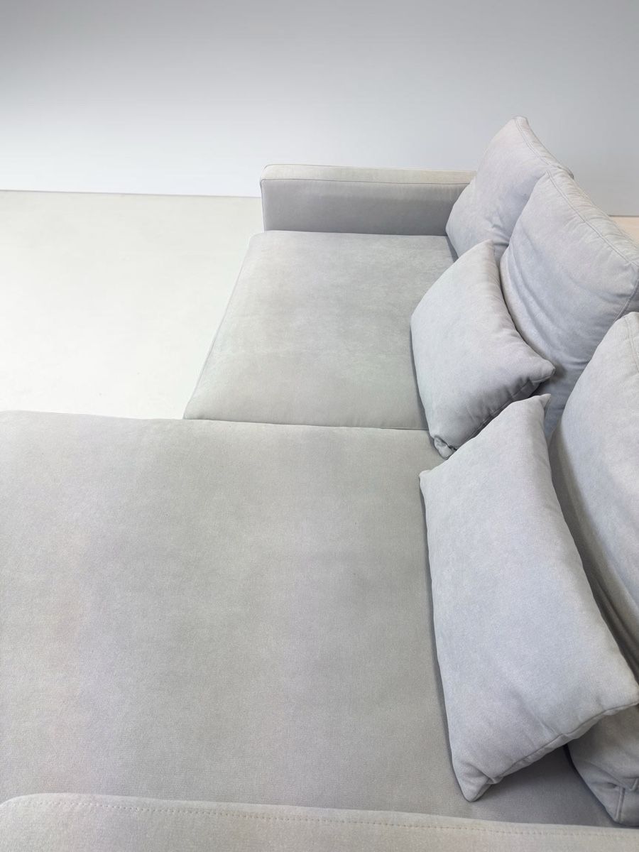 Micasa Divani: Hellgraues Ecksofa inklusive aller Kissen – Usato da Bachenbülach venduto da Sofalab.swiss 3