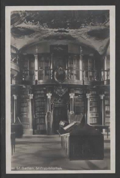 Cartoline postali: ST. GALLEN Sfiftsbibliothek   N – Usato da Ruggell venduto da Masescha