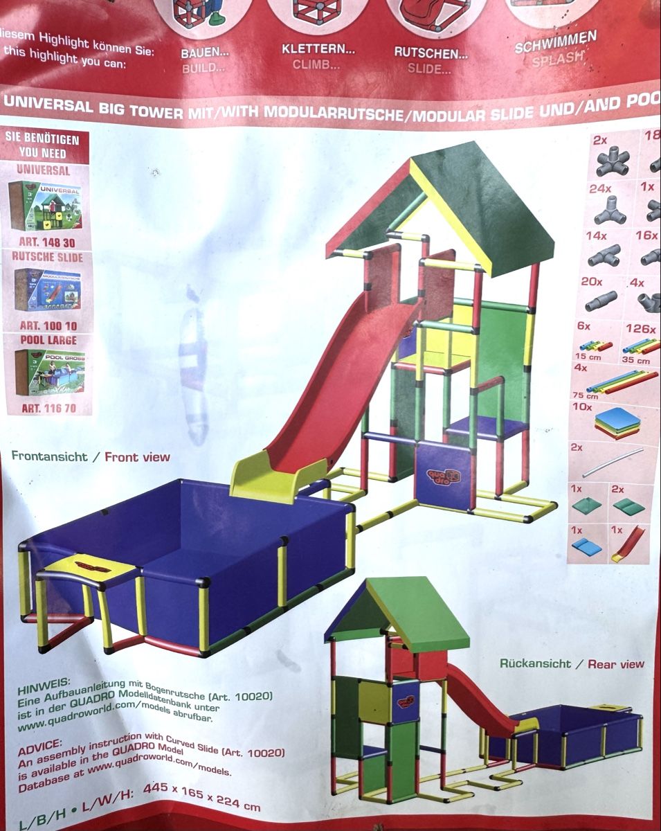 Scivoli: QUADRO  variables modulares Kletter- und Rutschgerüst – Usato da Luzern venduto da liederli