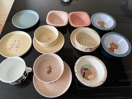 Diverse Kinder/Babyteller und Schalen