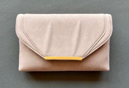 *Clutch* *Schultertasche* *Anna Field* *Zartrosa/Gold*