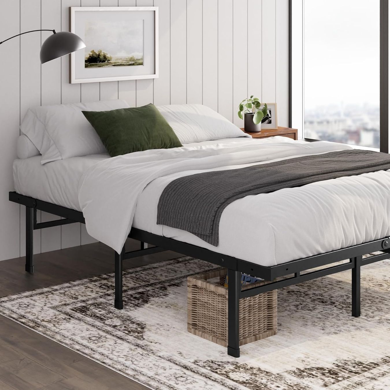 Betten: Bett 140x200x36cm Metall Plattform Bettgestell Stauraum – Neu und originalverpackt aus Herisau von Serenco 6