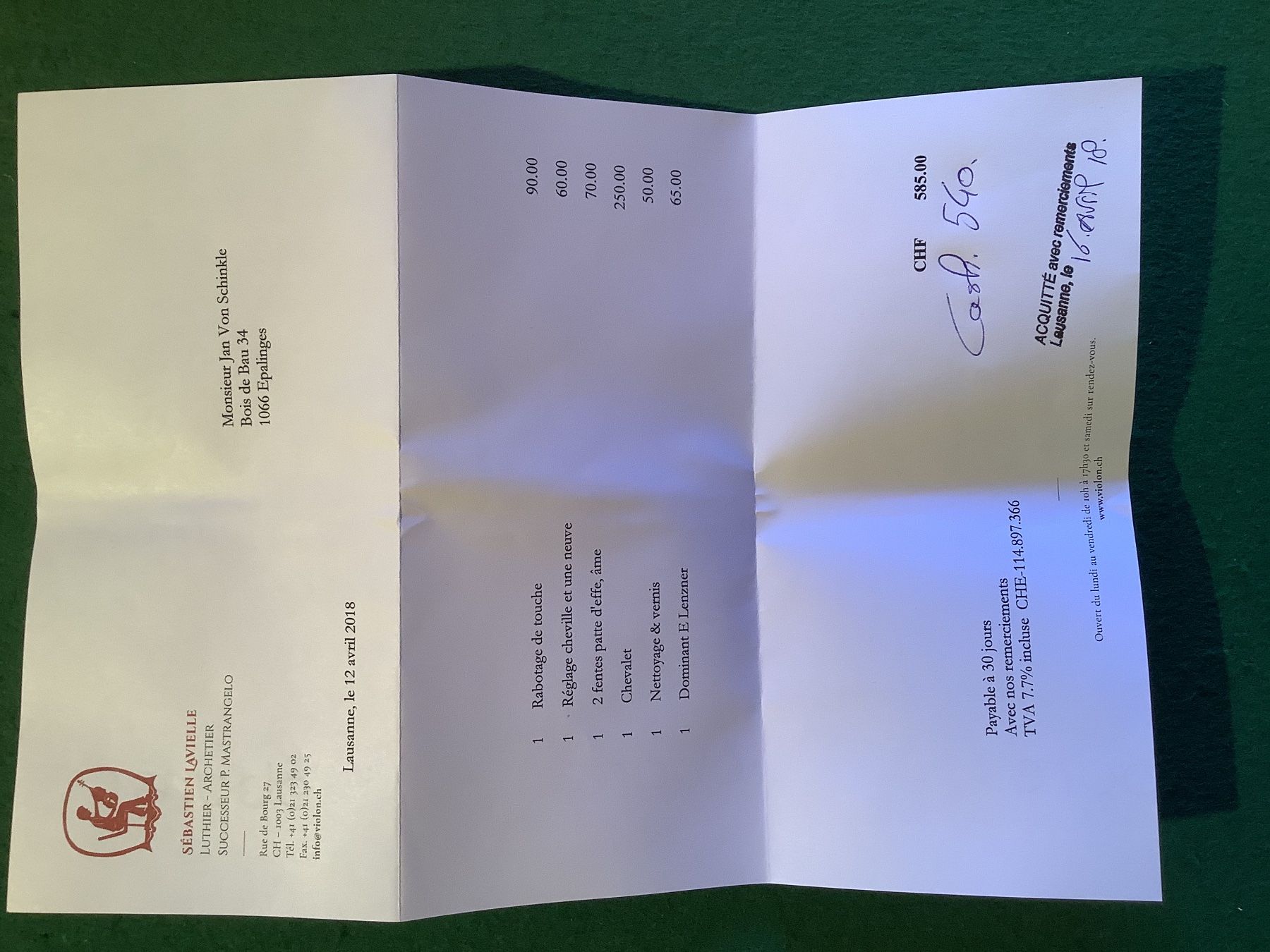 Strumenti musicali: Violon ancien – Usato da Epalinges venduto da janvs 2