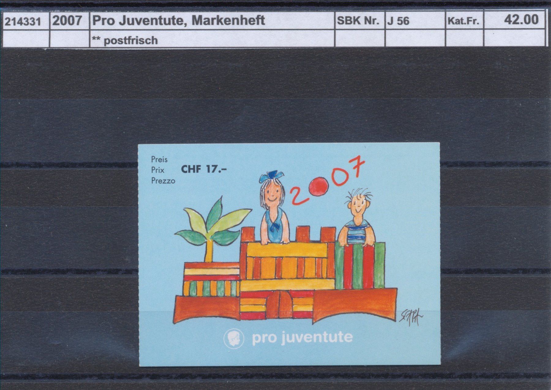 Alle Briefmarken: 2007 Pro Juventute, Markenheftchen, ** postfrisch – Neu (gemäss Beschreibung) aus Winterthur von Zupogeru