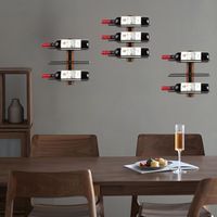 Stilvolles Wand Weinregal Holz für 9 x 750ml Weinflaschen