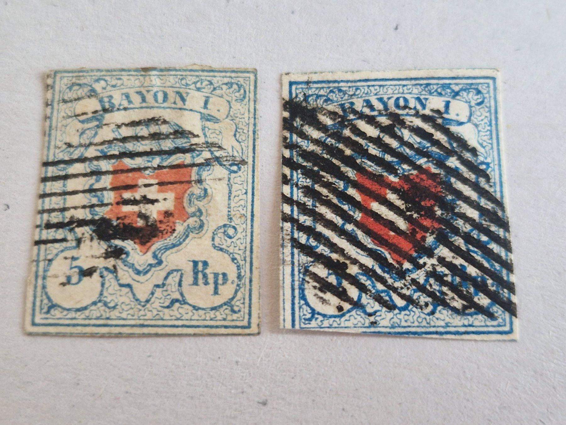 Alle Briefmarken: Rayon 17II, 2 St. ab 1.- – Gebraucht aus Burgdorf von Glossy01