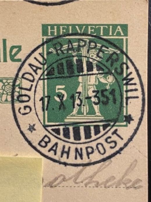 Tutti i francobolli: Postkarten Bestellungen 1913 Apotheke – Usato da Oberägeri venduto da Nussbi6 2