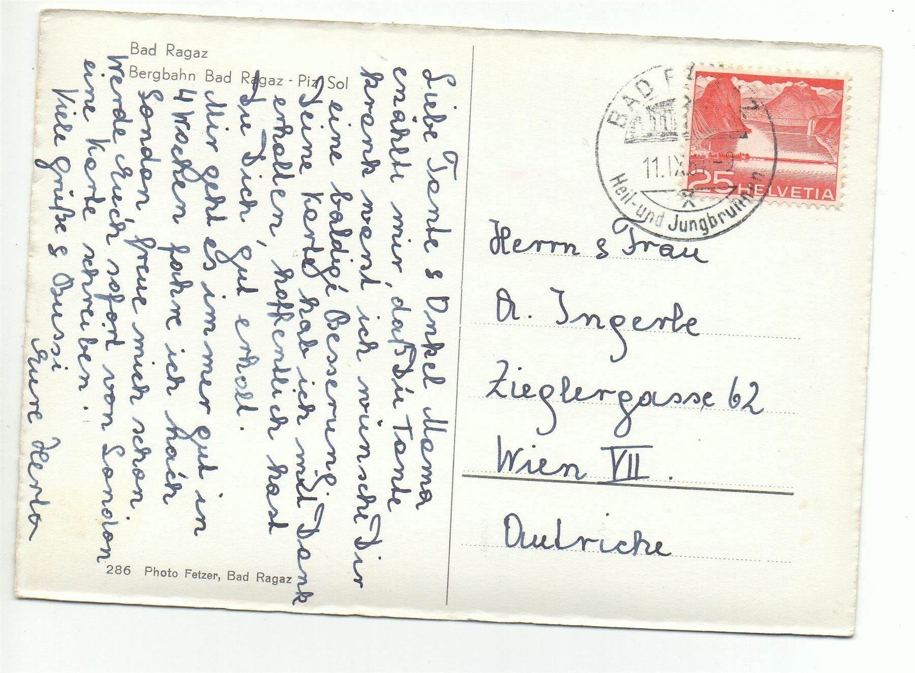 Cartes postales: BAD RAGAZ Bergbahn Piz Sol – D'occasion à Jona par philajona 1