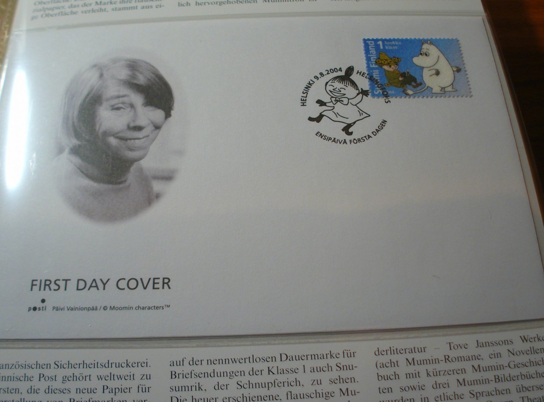 Alle Briefmarken: Finnland, FDC 2004, Mit Mumin-Flauschmarke – Gebraucht aus Niederwil AG von morostahu 1