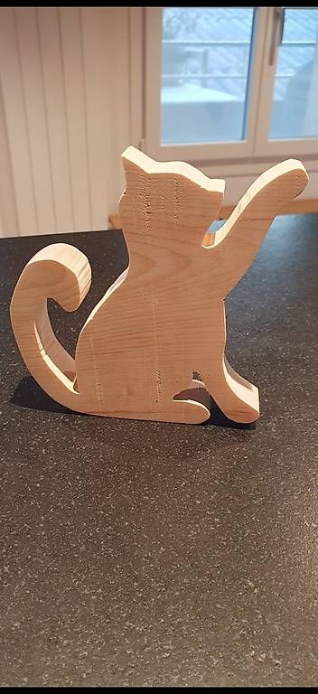 Holzartikel: Katze aus schweizer Arvenholz – Neu und originalverpackt aus Thun von Schneeflckli 2
