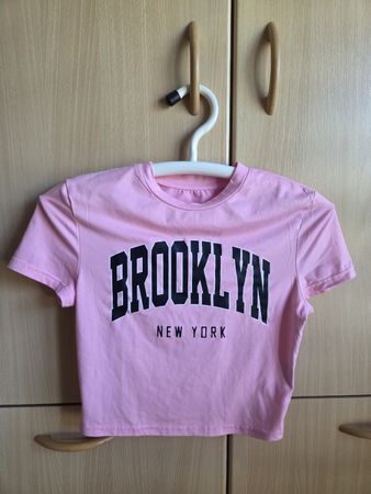 Crop Top Brooklyn New York pink Grösse XS neuwertig