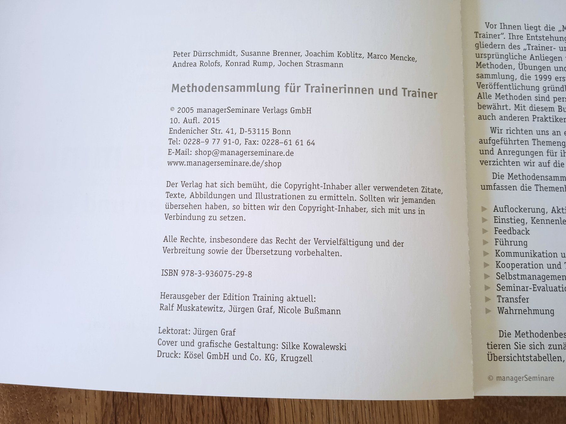 Libri: Methodensammlung für Trainerinnen und Trainer – Usato da Rothrist venduto da MaSa82 3