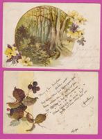 Glimmerperlen   :   4 alte Ansichtskarten um 1900