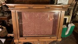 Grande vitrine murale große Wandvitrine bois antik 112x143cm