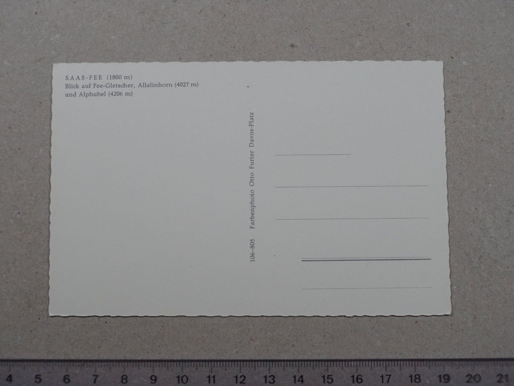 Cartes postales: Saas-Fee, Fee-gletscher – D'occasion à Lenzburg par fh1 1