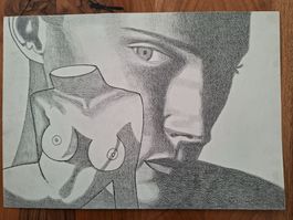 Peter Scherrer Original Zeichnung, Kunstsammlerstück!