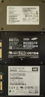 3×diverse SSD 256,250&240GB SATA guter Zustand.