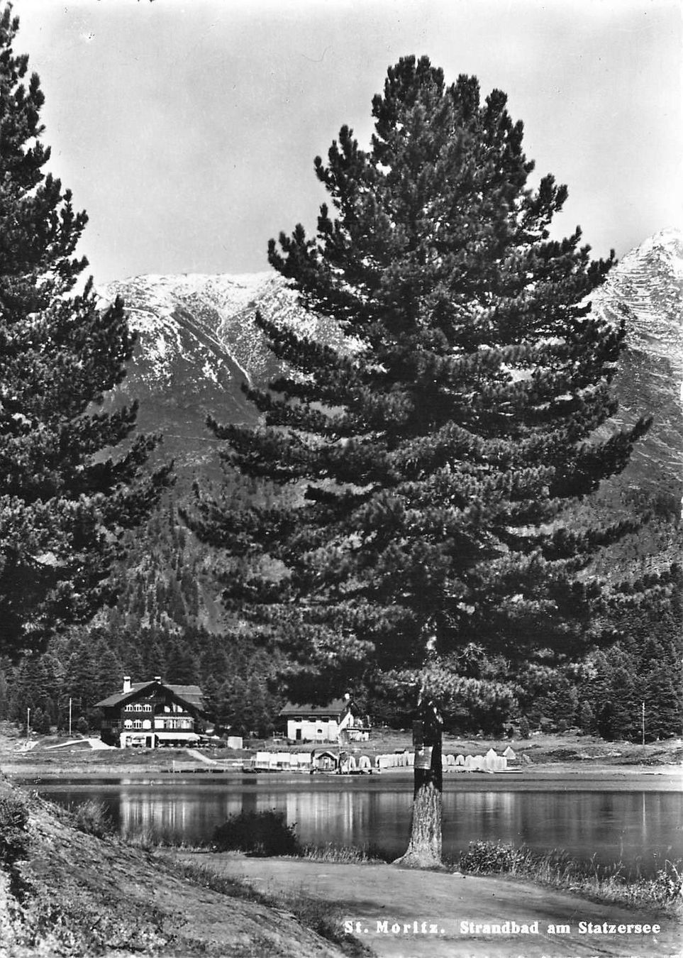 Cartoline postali: St. Moritz GR Strandbad am Stazersee G – Usato da Biasca venduto da Blenio71
