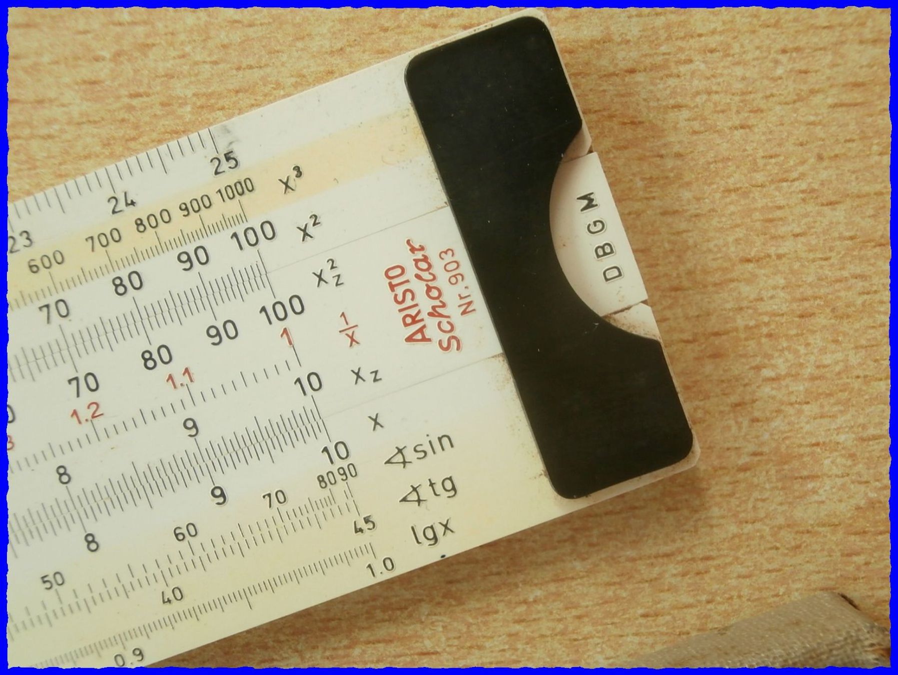 Taschenrechner: RECHENSCHIEBER ARISTO - Scholar "903" - mit Box - von 1953 – Gebraucht aus Worblaufen von Re_mo81 1
